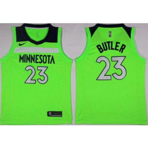 NBA Timberwolves 23 Jimmy Butler Green Nike Men Jersey
