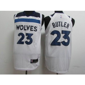 NBA Timberwolves 23 Jimmy Butler White Nike Authentic Men Jersey