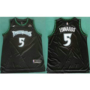 NBA Timberwolves 5 Anthony Edwards Black 2025 Classic Edition Nike Men Jersey
