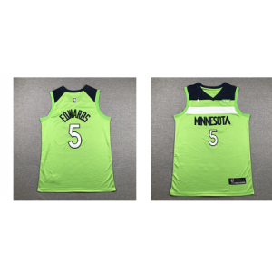 NBA Timberwolves 5 Edwards Green Jordan Men Jersey