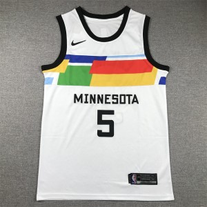 NBA Timberwolves 5 Edwards White Nike Men Jersey