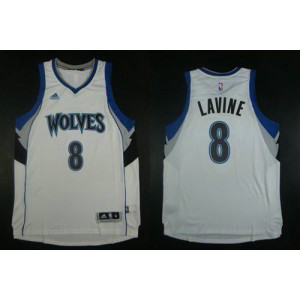 NBA Timberwolves 8 Zach LaVine White Home Men Jersey