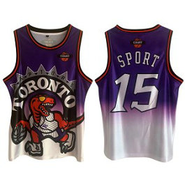 NBA Toronto Raptors 15 Vince Carter Purple White Print Basketball Men Jersey
