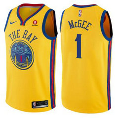 NBA Warriors 1 JaVale McGee Gold City Edition Nike Men Jersey NBA Warriors 1 JaVale McGee Gold City Edition Nike Men Jersey