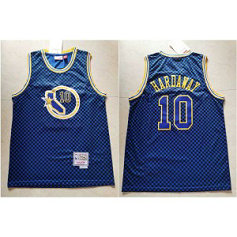NBA Warriors 10 Tim Hardaway Blue Hardwood Classics Men Jersey NBA Warriors 10 Tim Hardaway Blue Hardwood Classics Men Jersey