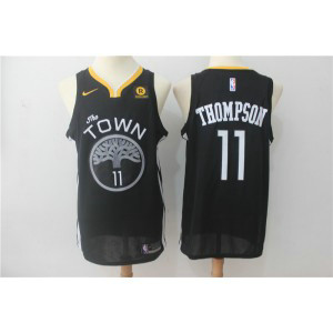 NBA Warriors 11 Klay Thompson Black Nike Swingman Men Jersey NBA Warriors 11 Klay Thompson Black Nike Swingman Men Jersey
