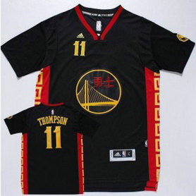 NBA Warriors 11 Klay Thompson Black Slate Chinese New Year Men Jersey NBA Warriors 11 Klay Thompson Black Slate Chinese New Year Men Jersey
