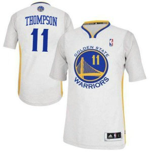 NBA Warriors 11 Klay Thompson White Alternate Revolution 30 Men Jersey 1 NBA Warriors 11 Klay Thompson White Alternate Revolution 30 Men Jersey 1