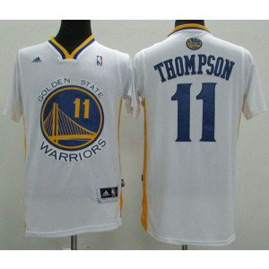 NBA Warriors 11 Klay Thompson White Alternate Revolution 30 Men Jersey NBA Warriors 11 Klay Thompson White Alternate Revolution 30 Men Jersey