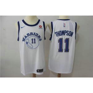 NBA Warriors 11 Klay Thompson White Nike Throwback Swingman Men Jersey NBA Warriors 11 Klay Thompson White Nike Throwback Swingman Men Jersey