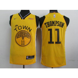 NBA Warriors 11 Klay Thompson Yellow 2019 Earned Edition Nike Men Jersey NBA Warriors 11 Klay Thompson Yellow 2019 Earned Edition Nike Men Jersey