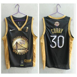 NBA Warriors 30 Curry MVP Black Gold Nike Men Jersey NBA Warriors 30 Curry MVP Black Gold Nike Men Jersey