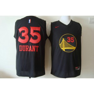 NBA Warriors 35 Kevin Durant Black Red Lettering Nike Men Jersey NBA Warriors 35 Kevin Durant Black Red Lettering Nike Men Jersey