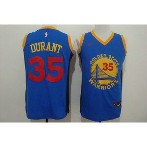 NBA Warriors 35 Kevin Durant Blue Nike Men Jersey NBA Warriors 35 Kevin Durant Blue Nike Men Jersey
