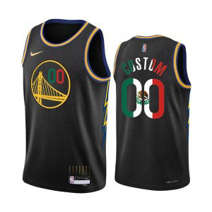 NBA Warriors Customized 2022 Black Special Mexico Edition Nike Men Jersey NBA Warriors Customized 2022 Black Special Mexico Edition Nike Men Jersey