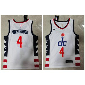 NBA Washington Wizards 4 Westbrook White Men Jersey NBA Washington Wizards 4 Westbrook White Men Jersey