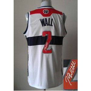 NBA Wizards 2 John Wall White Autographed Men Jersey NBA Wizards 2 John Wall White Autographed Men Jersey