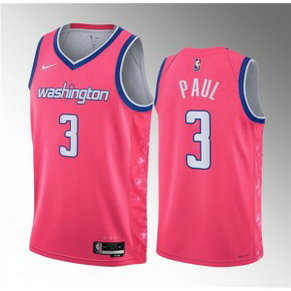 NBA Wizards 3 Chris Paul Pink City Edition Nike Men Jersey NBA Wizards 3 Chris Paul Pink City Edition Nike Men Jersey