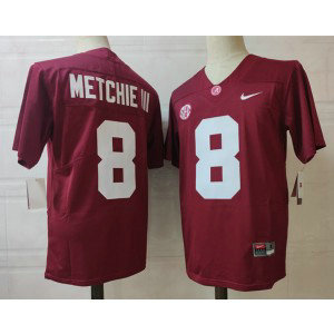 NCAA Alabama Crimson 8 Metchie III Red Vapor Limited Men Jersey NCAA Alabama Crimson 8 Metchie III Red Vapor Limited Men Jersey