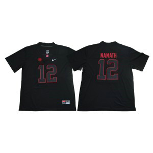 NCAA Alabama Crimson Tide 12 Joe Namath Black Shadow Legend Limited Men Jersey