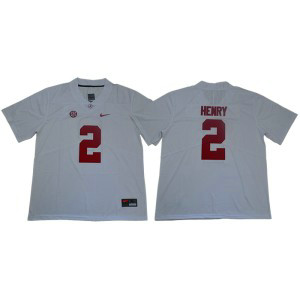 NCAA Alabama Crimson Tide 2 Derrick Henry White Nike College Football Men Jersey NCAA Alabama Crimson Tide 2 Derrick Henry White Nike College Football Men Jersey