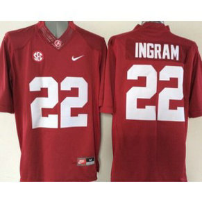 NCAA Alabama Crimson Tide 22 Mark Ingram Red Men Jersey With SEC Patch NCAA Alabama Crimson Tide 22 Mark Ingram Red Men Jersey With SEC Patch