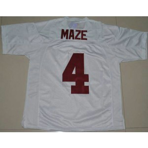 NCAA Alabama Crimson Tide 4 Marquis Maze White Men Jersey NCAA Alabama Crimson Tide 4 Marquis Maze White Men Jersey
