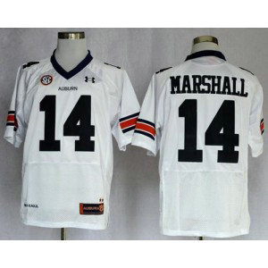 NCAA Auburn Tigers 14 Nick Marshall White Men Jersey NCAA Auburn Tigers 14 Nick Marshall White Men Jersey
