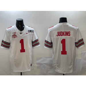 NCAA Buckeye 1 Judkins White 2025 Champion F.U.S.E. Vapor Limited Men Jersey