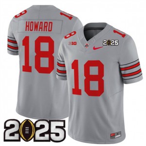 NCAA Buckeyes 18 Will Howard Gray 2025 CFP Final Patch F.U.S.E. Vapor Limited Men Jersey NCAA Buckeyes 18 Will Howard Gray 2025 CFP Final Patch F.U.S.E. Vapor Limited Men Jersey