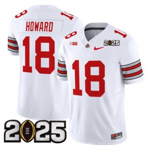NCAA Buckeyes 18 Will Howard White 2025 CFP Final Patch F.U.S.E. Vapor Limited Men Jersey NCAA Buckeyes 18 Will Howard White 2025 CFP Final Patch F.U.S.E. Vapor Limited Men Jersey