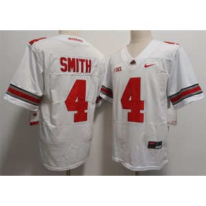 NCAA Buckeyes 4 Jeremiah Smith White Vapor Limited Men Jersey NCAA Buckeyes 4 Jeremiah Smith White Vapor Limited Men Jersey