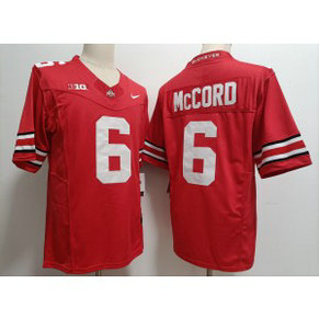 NCAA Buckeyes 6 Kyle McCord Red 2023 F.U.S.E Vapor Limited Men Jersey