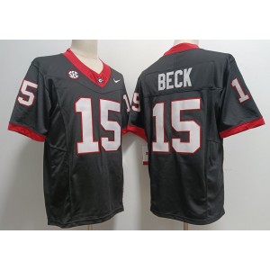 NCAA Bulldogs 15 Carson Beck Black 2023 F.U.S.E Vapor Limited Men Jersey