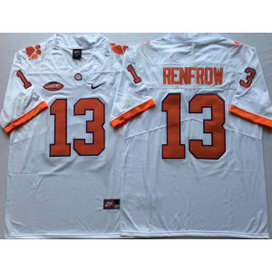 NCAA Clemson Tigers 13 Hunter Renfrow White Football Limited Men Jersey NCAA Clemson Tigers 13 Hunter Renfrow White Football Limited Men Jersey