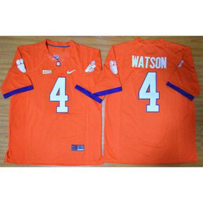 NCAA Clemson Tigers 4 Deshaun Watson Orange Limited Men Jersey NCAA Clemson Tigers 4 Deshaun Watson Orange Limited Men Jersey