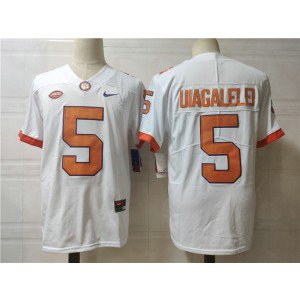 NCAA Clemson Tigers 5 UIAGELELEI White Men Jersey NCAA Clemson Tigers 5 UIAGELELEI White Men Jersey