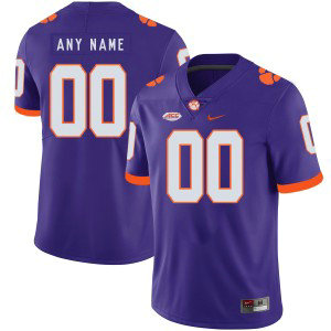 NCAA Clemson Tigers Purple Customized Nike College Football Men Jersey
