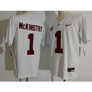 NCAA Crimson Tide 1 Mckinstry White Vapor Limited Men Jersey NCAA Crimson Tide 1 Mckinstry White Vapor Limited Men Jersey