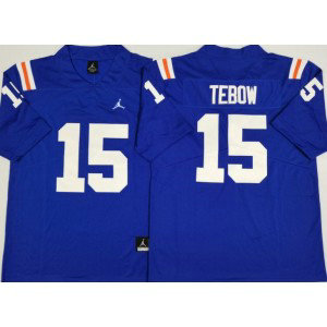NCAA Florida Gators 15 Tim Tebow Blue Throwback College Football Men Jersey NCAA Florida Gators 15 Tim Tebow Blue Throwback College Football Men Jersey