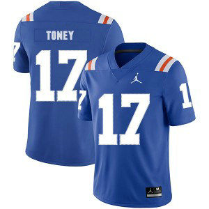 NCAA Florida Gators 17 Kadarius Toney Blue Throwback College Football Men Jersey NCAA Florida Gators 17 Kadarius Toney Blue Throwback College Football Men Jersey