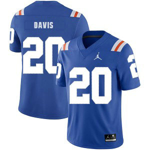 NCAA Florida Gators 20 Malik Davis Blue Throwback College Football Men Jersey NCAA Florida Gators 20 Malik Davis Blue Throwback College Football Men Jersey