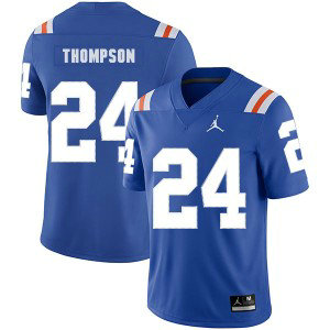 NCAA Florida Gators 24 Mark Thompson Blue Throwback College Football Men Jersey NCAA Florida Gators 24 Mark Thompson Blue Throwback College Football Men Jersey