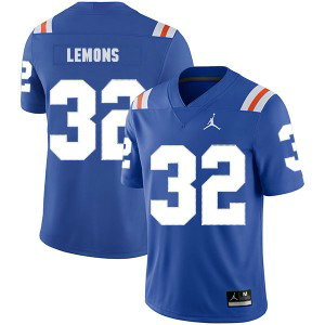 NCAA Florida Gators 32 Adarius Lemons Blue Throwback College Football Men Jersey NCAA Florida Gators 32 Adarius Lemons Blue Throwback College Football Men Jersey