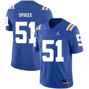 NCAA Florida Gators 51 Brandon Spikes Blue Throwback College Football Men Jersey NCAA Florida Gators 51 Brandon Spikes Blue Throwback College Football Men Jersey