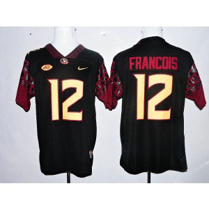 NCAA Florida State Seminoles 12 Deondre Francois Black Football Men Jersey NCAA Florida State Seminoles 12 Deondre Francois Black Football Men Jersey