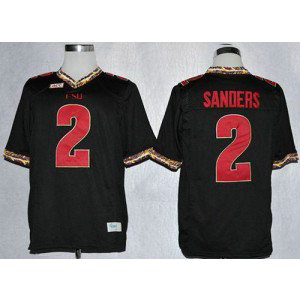 NCAA Florida State Seminoles 2 Deion Sanders Black Men Jersey