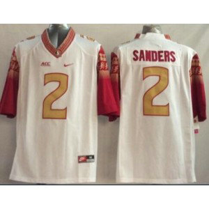 NCAA Florida State Seminoles 2 Deion Sanders White Limited Limited Men Jersey
