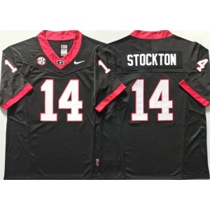 NCAA Georgia Bulldogs 14 Gunner Stockton Black 2024 F.U.S.E. Vapor Limited Men Jersey