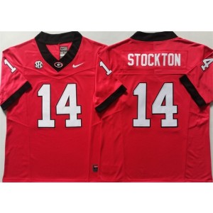 NCAA Georgia Bulldogs 14 Gunner Stockton Red 2024 F.U.S.E. Vapor Limited Men Jersey